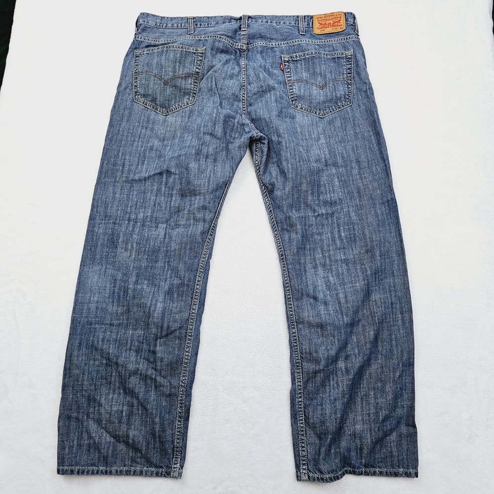 Levi's 569 Loose Straight Jeans Mens 44x31 Blue Medium Wash Denim Baggy Skater - Picture 3 of 11